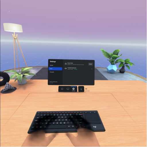 Virtual Working Desk and "see-through"hands