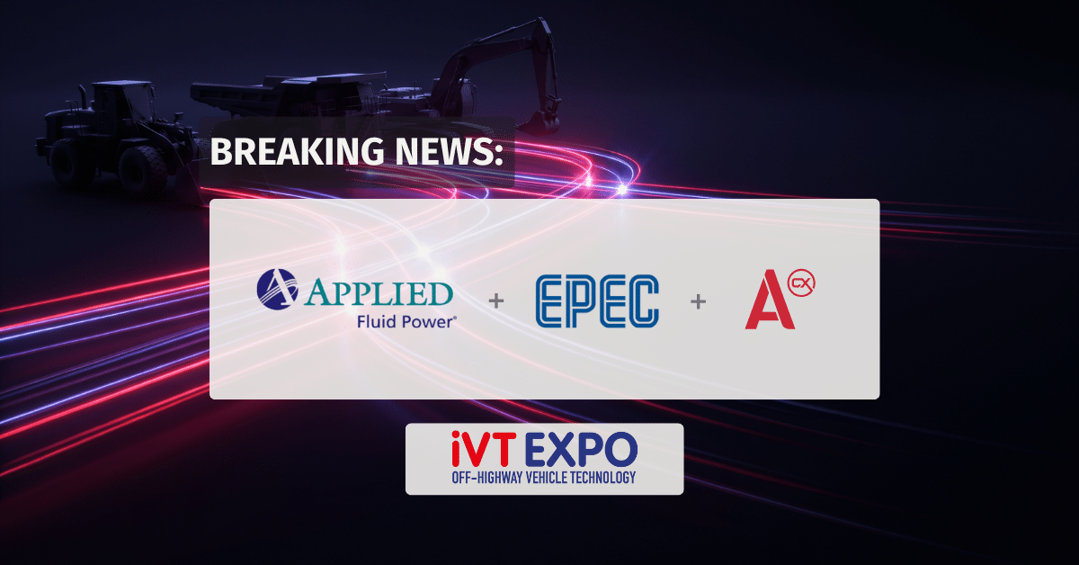 A-CX, Applied Fluid Power, and Epec announcing their partnership at iVT Expo Chicago 2026