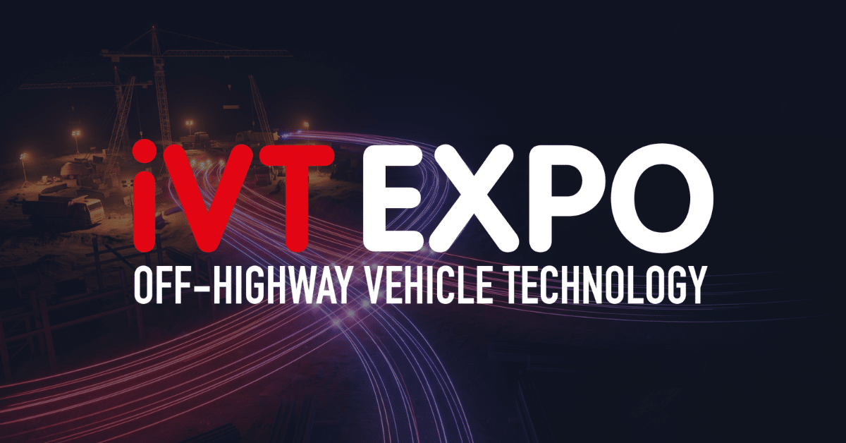 Picture with an iVT Expo logo, on a dark background
