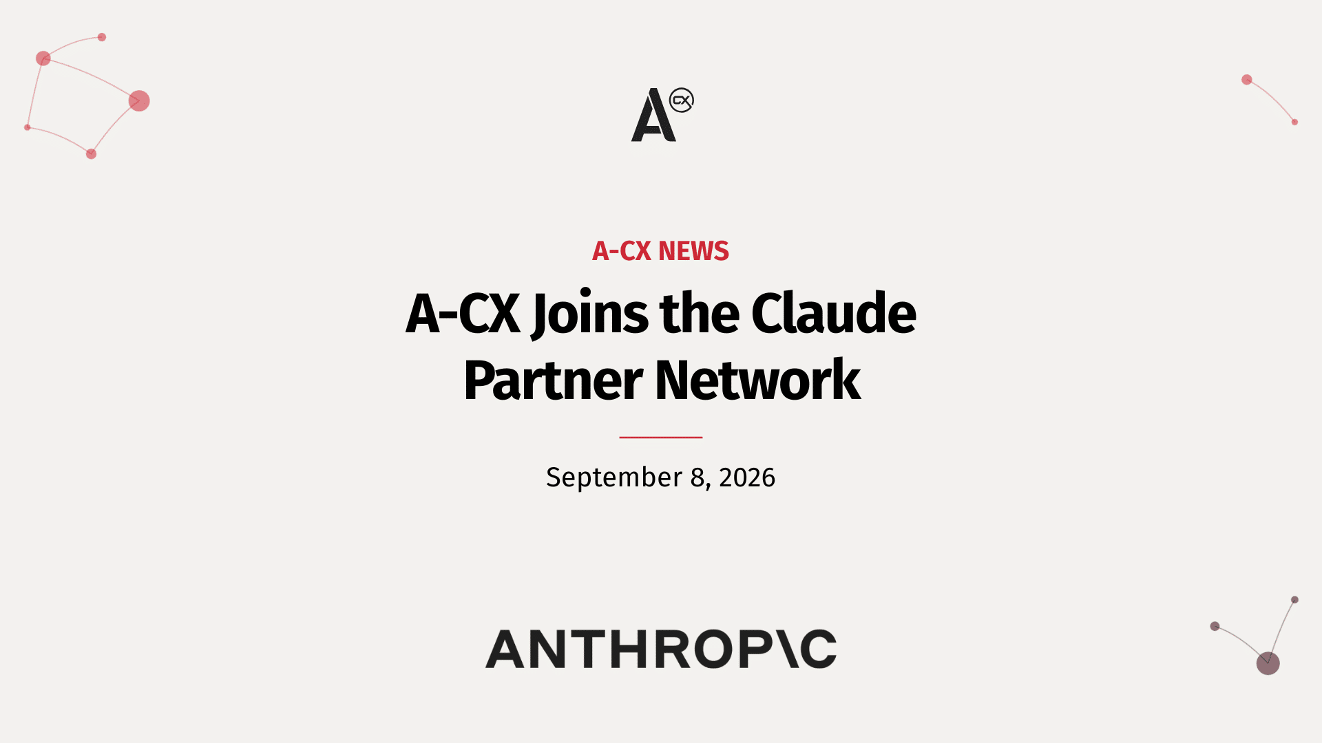 A-CX News: A-CX Joins the Claude Partner Network